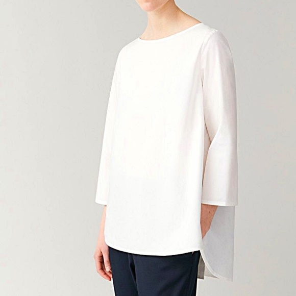 COS Tops - COS Cotton Poplin Button Back Tunic Blouse